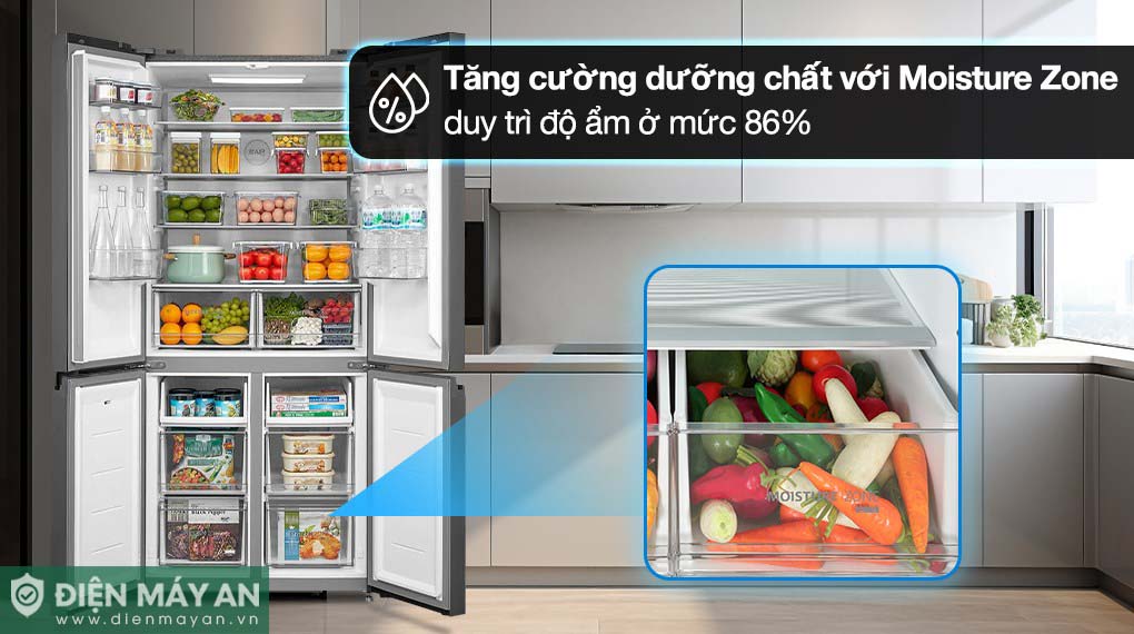 Tủ Lạnh Toshiba Inverter 515 Lít Multi Door GR-RF677WI-PGV(22)-XK - ngăn giữ ẩm